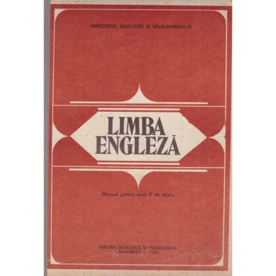 Ministerul Educatiei si Invatamantului - Limba engleza - manual foto