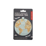 Eticheta pentru bagaj - World Traveler Luggage Tag | Kikkerland