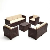 Set mobilier gradina City II Large 7 persoane Maro Ratan sintetic rezistent intemperii