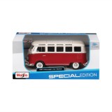 Masina din metal, Maisto, Volkswagen Van Samba, 1:25, Rosu