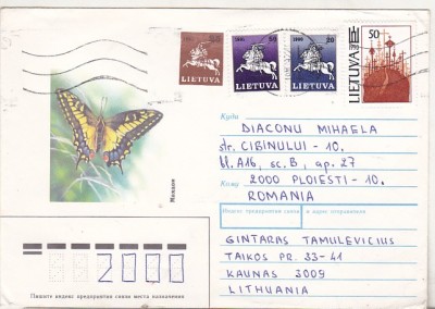 bnk fil Plic tematica fauna URSS circulat Lithuania-Romania 1992 foto