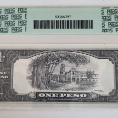 Bancnota gradata 1 Peso Philippines 1949 PCGS 65PPQ