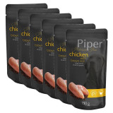 Piper Platinum Pure hrană la plic cu pui și orez brun 6 x 150 g
