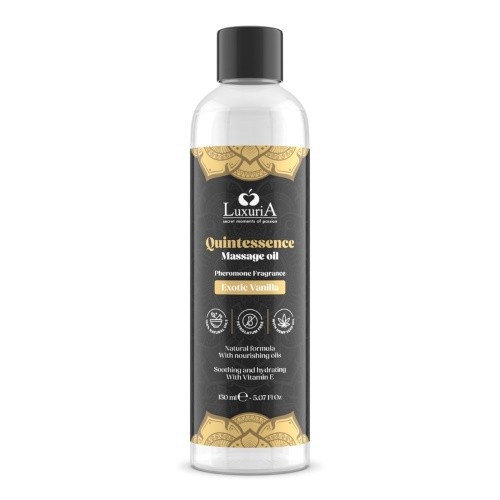 Masaj - Luxuria Chintesenta Ulei de Masaj Vanilie Exotica 150ml cu Parfum cu Feromoni Formula Naturala Uleiuri Nutritive