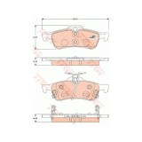 Set Placute frana punte Spate, Toyota Yaris (Xp90/XP130) 2006-2020, TRW