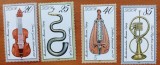 GERMANIA-DDR-"ARTA-INSTRUMENTE MUXICALE"SET COMPLET-4V.-MNH-NESTAMP--Scan