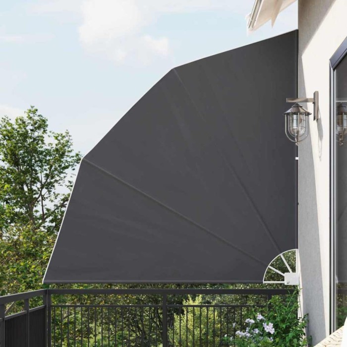 vidaXL Ecran de intimitate pentru balcon Negru 210 x 210 cm țesătură 42000935