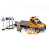 Bruder Mercedes Benz Sprinter Municipal cu Muncitor, Sirena &amp; Accesorii - Masina Salubritate, Jucarie Baieti, +4 Ani
