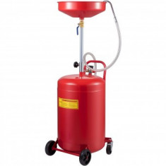 Recuperator pneumatic pentru ulei, capacitate 80 l, Inaltime reglabila, 4 roti, max 4 Bar