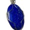 Pandantiv cu Lapis Lazuli, fir metalic argintiu, Albastru, 6 cm