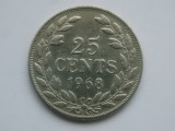 25 cents 1968 Liberia, Africa