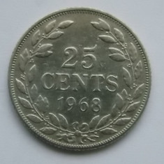 25 cents 1968 Liberia
