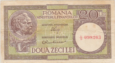 ROMANIA 20 LEI ND (1947,1948,1950) F LUCA, RUBICEC RPR 36 foto