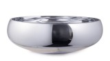 Bol decorativ sticla argintie Crysten &Oslash;30x10h