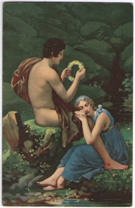 Pictura de Pascal Gerard - Daphnis si Cloe, vedere litho Stengel