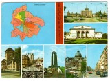 Bucuresti mozaic harta cod 97/70, Circulata, Printata