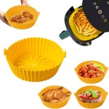 Vas pentru friteuza cu aer May Huang, silicon, galben