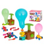 Set Jucarii interactive Ursulet, 2 masinute aerodinamice cu 10 baloane si Dispozitive Lansator pentru Umflarea Baloanelor, Oem