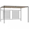 Gossi pavilion gradina, acoperis retractabil gri taupe 3x4x2,3 m 180 g/m2