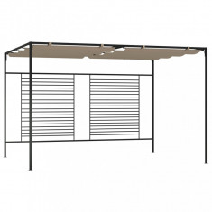 Pavilion gradina, acoperis retractabil gri taupe 3x4x2,3 m 180 g/m² GartenMobel Dekor