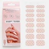 Stickere pentru unghii cu gel, roz cu buline, 16 buc, CMCLASS