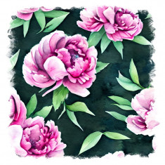 Sticker decorativ Trandafiri, Roz, 55 cm, 11748ST foto
