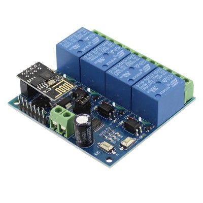 Modul placa de dezvoltare, 4 relee, 12V, WIFI cu ESP8266EX, 103776 foto