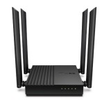 ROUTER TP-LINK wireless 1200Mbps, MU-MIMO, 4 porturi Gigabit, 4 antene externe, Dual Band AC1200 &quot;Archer C64&quot; (timbru verde 0.8 lei)