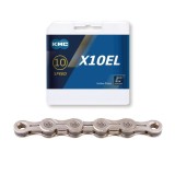Lant Bicicleta KMC X10EL - 1/2 X 11/128 Inch, 10 Viteze, Argintiu Ultimate FactoryBikes