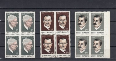 ROMANIA 1981 LP 1023 ANIVERSARI - COMEMORARI BLOCURI DE 4 MNH foto