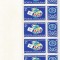 Romania, LP 1245a/1990, Ziua marcii post. romanesti, cu vineta, straif de 5, MNH