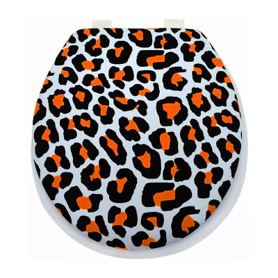 Capac pentru WC cu burete, Pete leopard, KY5132, 400 x 360 mm foto
