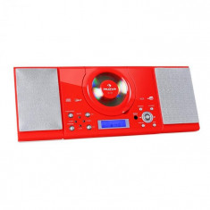 Auna Sistem stereo MC-120 Hi-Fi MP3 CD Player USB, ro?u foto