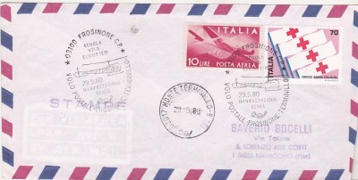 bnk fil Italia 1980 - aerofilatelie - Frosinone - Spectacol aviatic foto