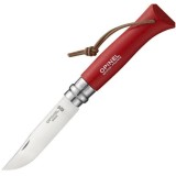 Cuțit de buzunar Opinel VRI N&deg;08 Inox red