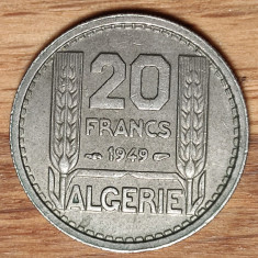 Algeria franceza - moneda de colectie - 20 francs / franci 1949 - stare ff buna!