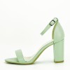 Sandale verzi cu toc gros Ingrid 125, 39, 41, Verde