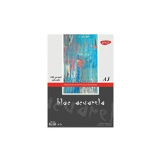 Bloc Desen Acuarela A3 Daco, 24 File, 190 g/m&amp;sup2;, Bloc Hartie pentru Acuarele, Hartie Pentru Vopsele Acuarele, Bloc de Desen pentru Culori pe Baza de Ap foto