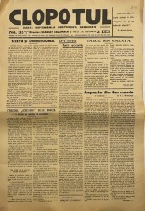 1934 Ziar 1 CLOPOTUL Botosani, Scarlat Callimachi, printul rosu, miscarea avangarda romaneasca, stanga interbelica, Aurel Marculescu, antifascism 2 p
