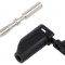 Mufă banană 4mm 16A neagră cablu max 4mm