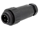 Mufă WA22 tată PIN 4 3 PE IP67 16A cu terminal cu șurub 7-8.5mm