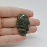 Cabochon jasp zebra verde 40x23x7mm c40