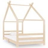 VidaXL Cadru de pat pentru copii, 90 x 200 cm, lemn masiv de pin