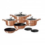 Set oale marmorate Rose Gold Metalic Line Berlinger Haus BH 1220N