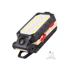 Lampă LED de lucru, 2 moduri, 3-5 ore, alimenare USB, plastic, neagră, 5x11.5x3.9 cm