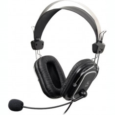 CASTI A4tech &quot;ComfortFIt&quot; cu fir standard utilizare multimedia microfon pe brat conectare prin Jack 3.5 mm negru &quot;HS-50&quot; (include