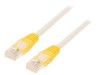 Patch Cord UTP Cat5e Alb-Galben 10m, QOLTEC