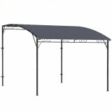 Outsunny Pergolă Gazebo 3.8x2.8m cu 16 Găuri de Drenaj, Pergolă din Metal și Poliester 180g/m&sup2; cu Șuruburi, pentru Exterior, Grădină, Terasă și Patio,