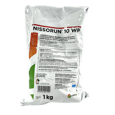 Nissorun 10WP 1 kg, acaricid sistemic, combate paianjenii (actiune ovicida, larvicida, nimfocida in cultura de vita de vie, ardei, cais, capsun, castr foto