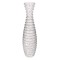 Vaza decorativa eleganta cu dungi orizontale si gatul ingust. din ceramica, 60 cm, Alb, 780H-2